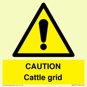 CAUTION Cattle grid